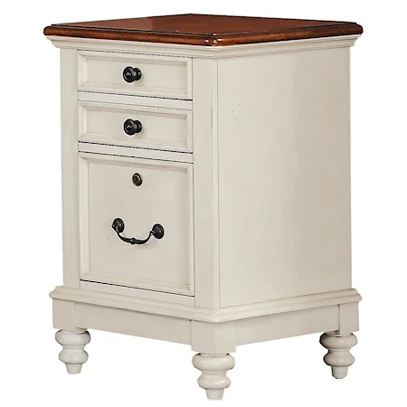 3-Drawer File with Turned Feet